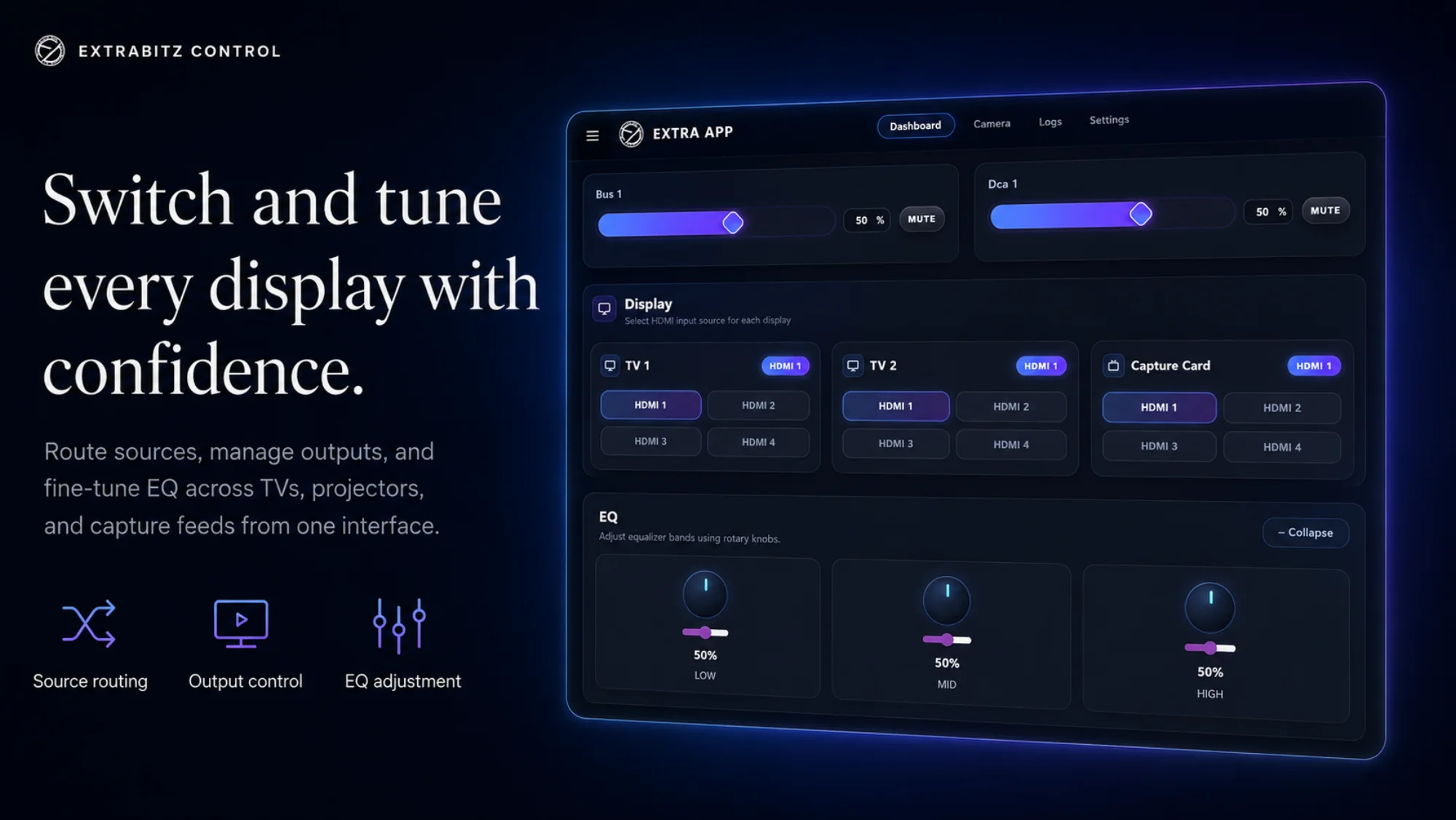 Extrabitz Control interface